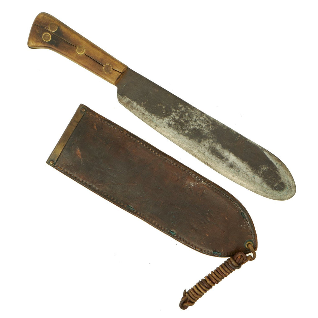 Original U.S. WWII USMC Medical Corpsman Bolo Knife by Briddell with BOYT 1942 Scabbard Original Items