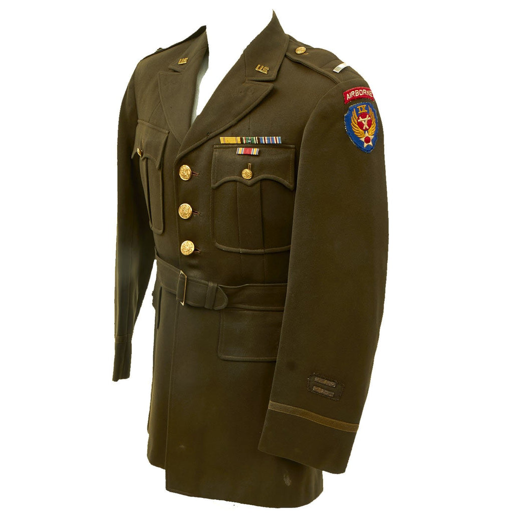 Original U.S. WWII Airborne Engineer Battalion Named Officer Class A Uniform Jacket - Dated 1943 Original Items