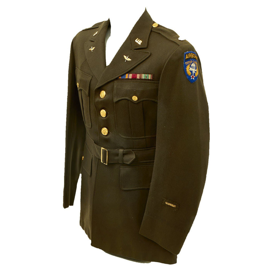 Original U.S. WWII Airborne Troop Carrier Glider Flight Officer Glider Named Class A Uniform Jacket - Dated 1944 Original Items