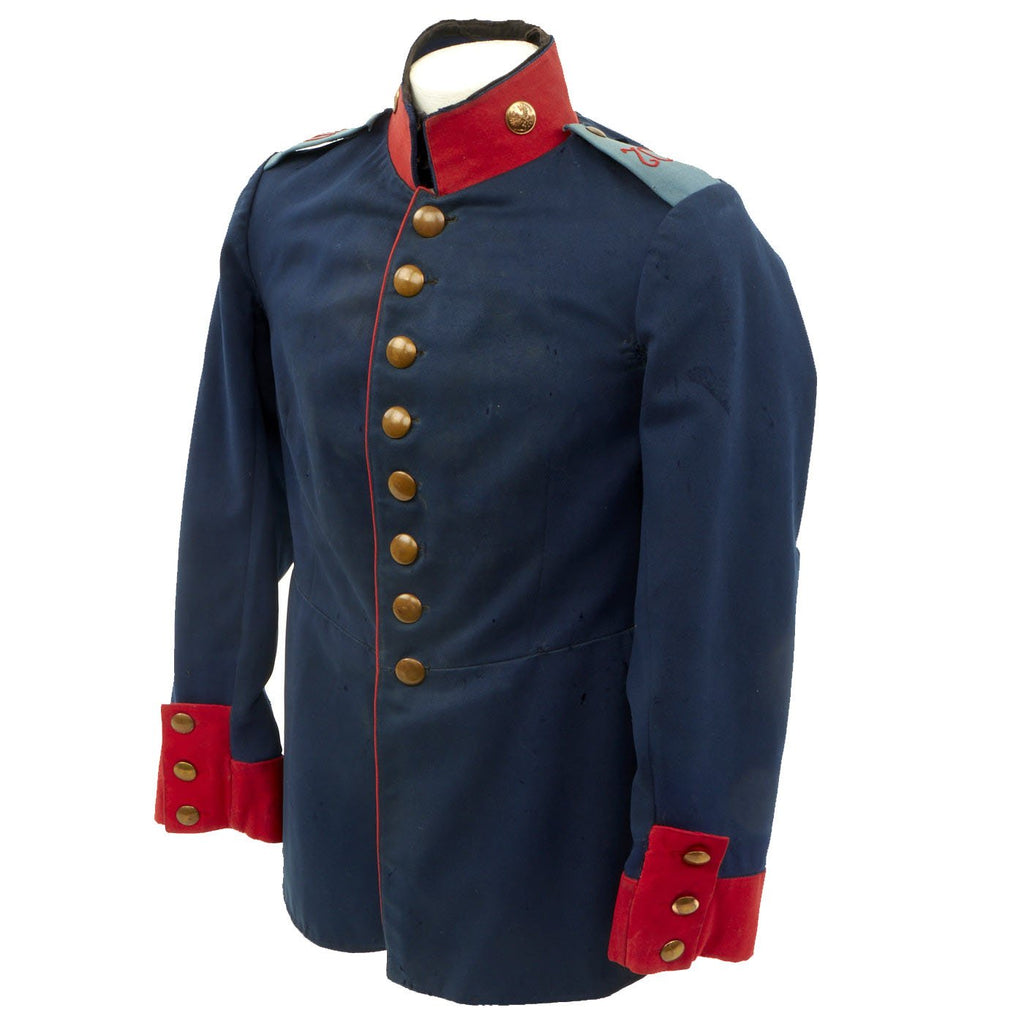 Original Imperial German Bavarian Cavalry Marked Dunkelblau Waffenrock Service Tunic Original Items