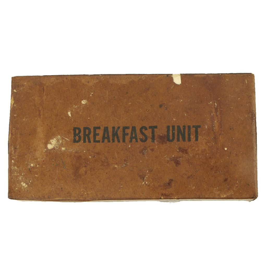Original U.S. WWII Unissued K Ration Breakfast Meal Unit Wax Sealed Inner Carton Original Items