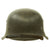 Original German WWII M42 Single Decal Army Heer Helmet with 59cm Liner & Chinstrap - ET66 Original Items