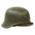 Original German WWII M42 Single Decal Army Heer Helmet with 59cm Liner & Chinstrap - ET66 Original Items