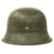 Original German WWII M42 Single Decal Army Heer Helmet with 59cm Liner & Chinstrap - ET66 Original Items