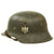 Original German WWII M42 Single Decal Army Heer Helmet with 59cm Liner & Chinstrap - ET66 Original Items