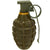 Original U.S. WWII Inert MkII Pineapple Grenade with Yellow Ring & M10A3/M200A1 Fuze Original Items