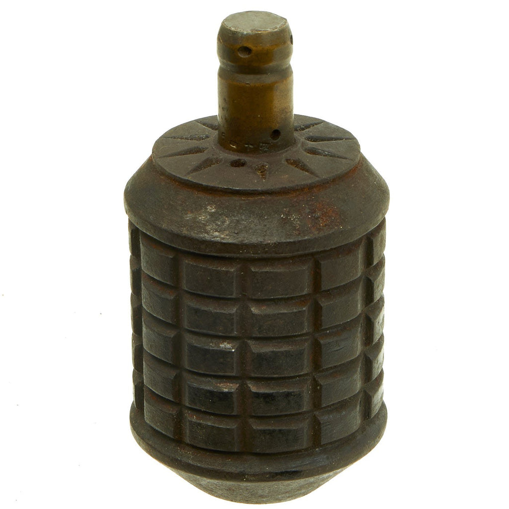 Original Japanese WWII Type 97 Inert Fragmentation Hand Grenade with Fuse Dated 1941 Original Items