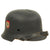 Original German WWII Unissued M34 Civic Square Dip NSDAP Double Decal Protection Police Steel Helmet - size 58 Original Items