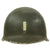 Original U.S. WWII Army M1 Swivel Bale Helmet with Painted  Lieutenant Rank and Invasion Bar Original Items