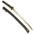 Original Edo Period WWII Reissued Japanese Wakizashi Sword with Handmade Blade and Leather Covered Scabbard Original Items