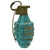 Original U.S. WWII M21 Practice MkII Pineapple Grenade with M10A2 Fuze in M41 Canister - INERT Original Items