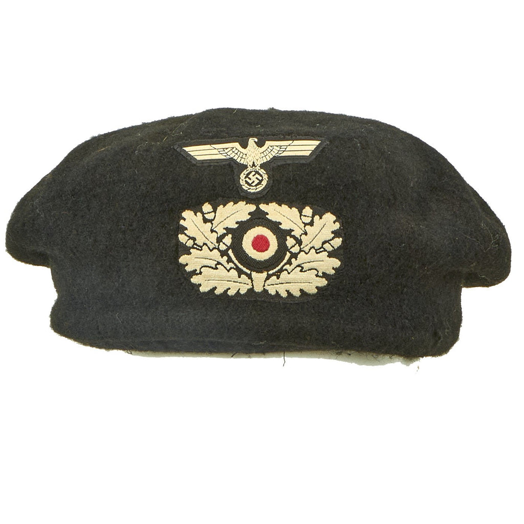 Original Rare German WWII 1940 dated M1934 Schutzmütze Panzer "Beret" Protective Hat by Carl Halfar Original Items