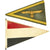 Original German WWII Heer Army Divisional Commander General's Rigid Vehicle Staff Pennant Flag Set Original Items