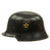 Original German WWII M34 Civic Square Dip NSDAP Double Decal Protection Police Steel Helmet - size 57 Original Items