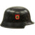 Original German WWII M34 Civic Square Dip NSDAP Double Decal Protection Police Steel Helmet - size 57 Original Items