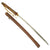 Original WWII Japanese Shin-Gunto Katana with 18th C. Handmade Fullered Blade & Leather Covered Wood Scabbard Original Items