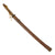 Original WWII Japanese Shin-Gunto Katana with 18th C. Handmade Fullered Blade & Leather Covered Wood Scabbard Original Items