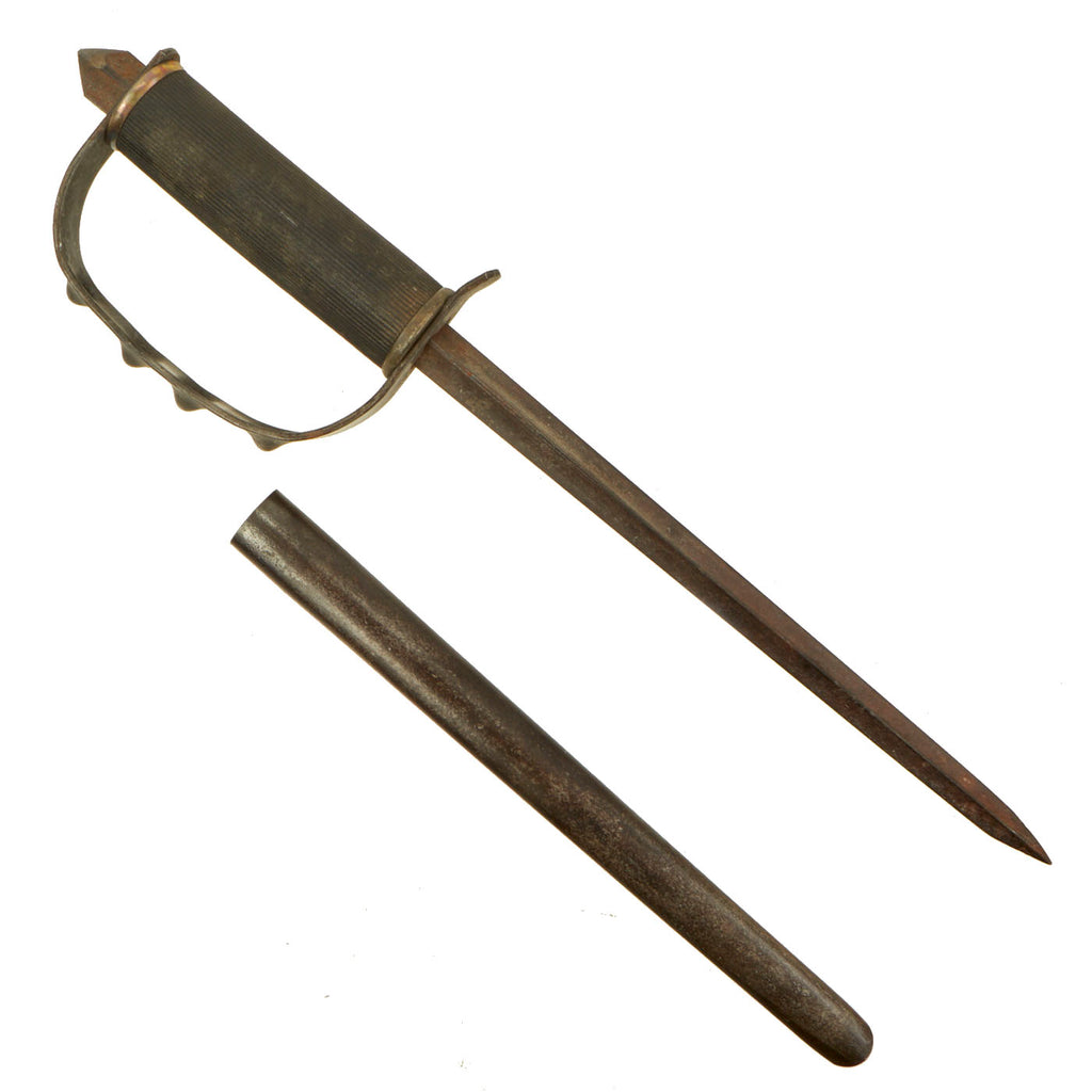 Original U.S. WWII First Pattern OSS Drop Knife with Scabbard made from Springfield Trapdoor Bayonet Original Items
