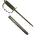 Original U.S. WWII First Pattern OSS Drop Knife with Scabbard made from Springfield Trapdoor Bayonet Original Items