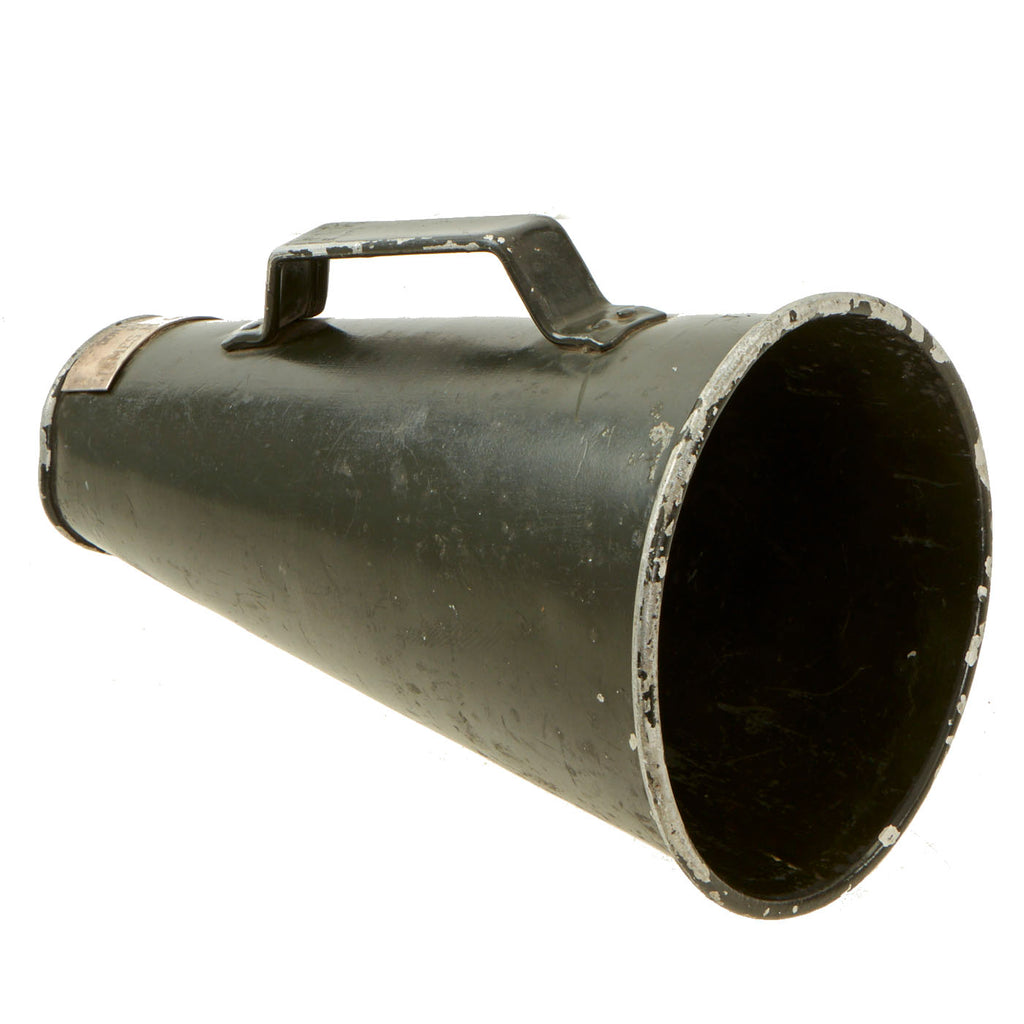 Original Canadian WWII U.S. Aluminum Megaphone Belonging to Lt. Gen. James Gavin - 82nd Airborne Division Commander Original Items