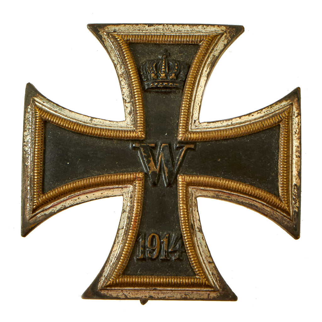 Original Imperial German WWI Prussian "Vaulted" Non-Magnetic Iron Cross First Class 1914 with Pinback - EKI Original Items