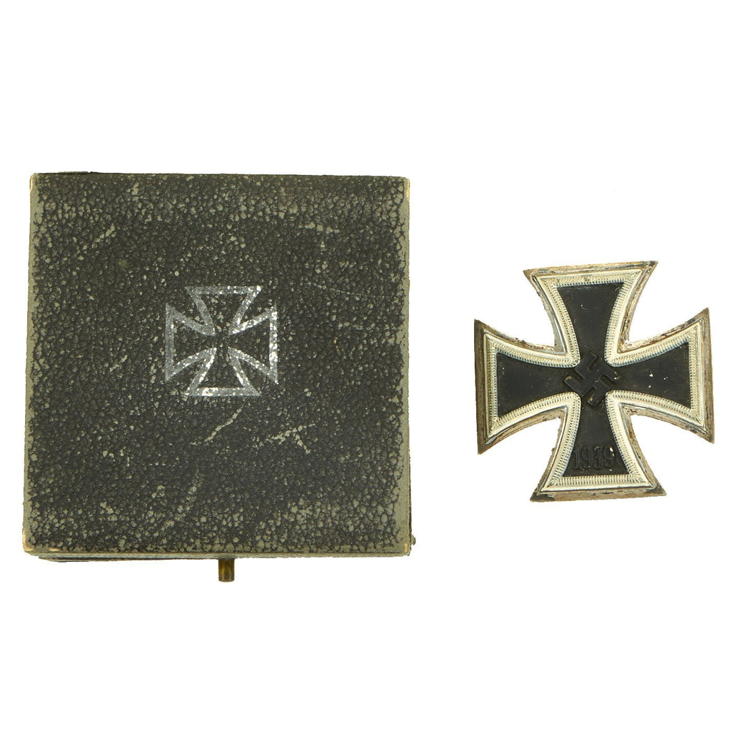 Original German WWII Cased Iron Cross First Class 1939 by Otto Schickle of Pforzheim - EKI Original Items
