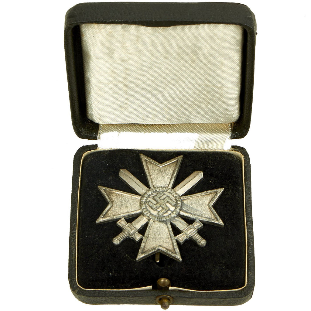 Original German WWII War Merit Cross KvK 1st Class with Swords by Otto Schickle with Case Original Items