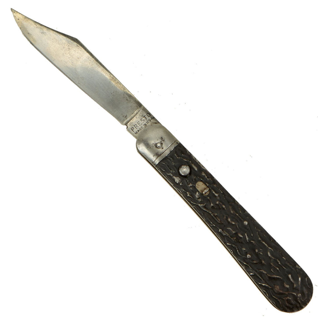 Original U.S. WWII Airborne Schrade Presto M2 No.3 Paratrooper Knife with Painted Metal Handle Original Items