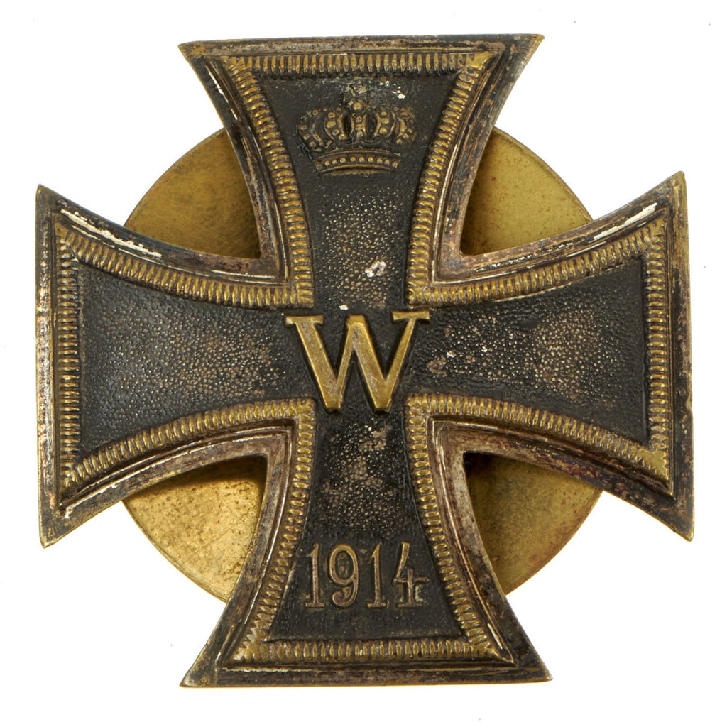 Original Imperial German WWI Prussian Vaulted Iron Cross First Class 1914 with Brass Screw Back - EKI Original Items
