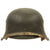 Original German WWII M42 Single Decal Army Heer Helmet with Torn 57cm Liner - stamped ckl64 Original Items