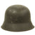 Original German WWII M42 Single Decal Army Heer Helmet with Torn 57cm Liner - stamped ckl64 Original Items
