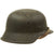 Original German WWII M42 Single Decal Army Heer Helmet with Torn 57cm Liner - stamped ckl64 Original Items