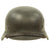 Original German WWII M40 Single Decal Army Heer Helmet with 57cm Liner & Chinstrap - NS64 Original Items