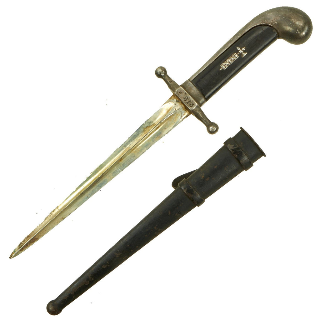 Original Italian WWII M.V.S.N. Fascist Militia Blackshirts Rare 1st Pattern Fighting Dagger with Scabbard Original Items