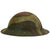 Original U.S. WWI M1917 Doughboy Helmet with Multi-Colored Camouflage Paint and Unknown Unit Marking Original Items