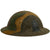 Original U.S. WWI M1917 Doughboy Helmet with Multi-Colored Camouflage Paint and Unknown Unit Marking Original Items