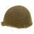 Original U.S. WWII Front Seam Fixed Bale M1 Helmet with Liner and Camouflage Net Original Items