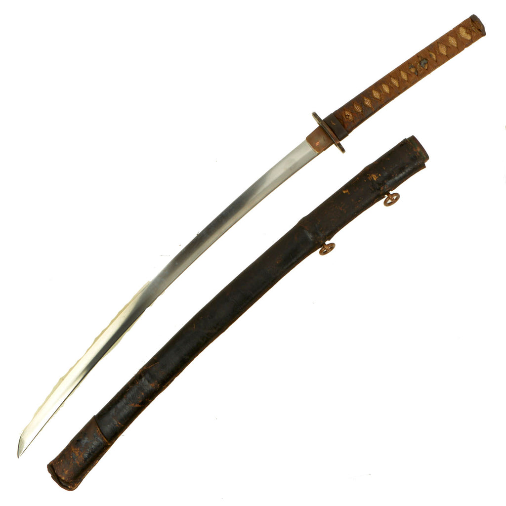 Original 17th Century Edo Period Japanese Handmade Wakizashi Short Sword by TOSHINORI with Scabbard Original Items