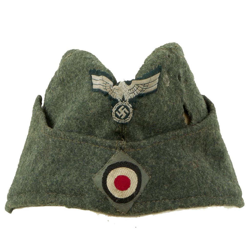 Original German WWII 1943 dated Heer Army EM-NCO M38 Overseas Cap by Clemens Wagner - Schiffchen Original Items