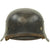 Original German WWII M42 Single Decal Luftwaffe Helmet with 56cm Liner and Chinstrap - ET64 Original Items