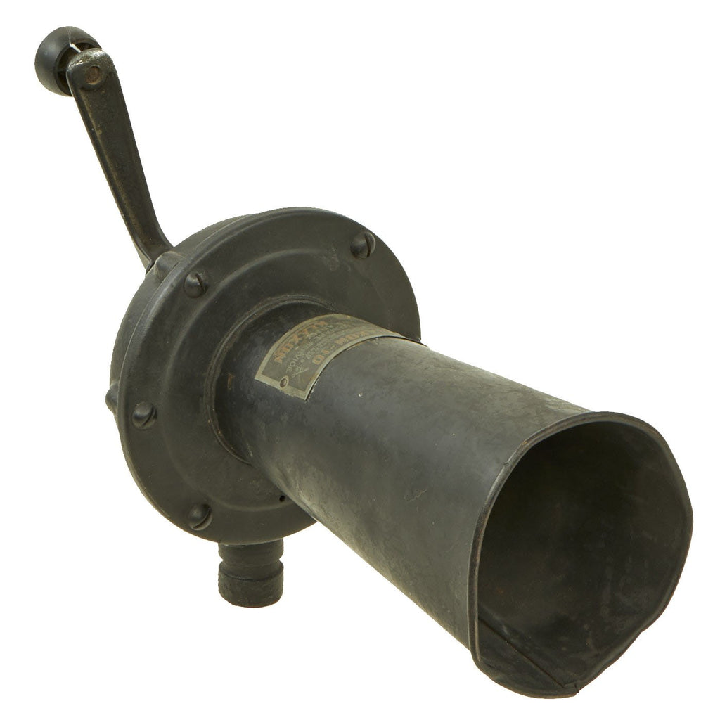 Original WWI U.S. Army Chemical Warfare Service KLAXON - 10 Hand Cranked Gas Alarm Original Items