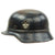 Original German WWII Beaded M40 NSDAP Double Decal Civic Police Steel Helmet - NS66 Original Items