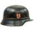 Original German WWII Beaded M40 NSDAP Double Decal Civic Police Steel Helmet - NS66 Original Items
