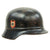 Original German WWII Beaded M40 NSDAP Double Decal Civic Police Steel Helmet - NS66 Original Items