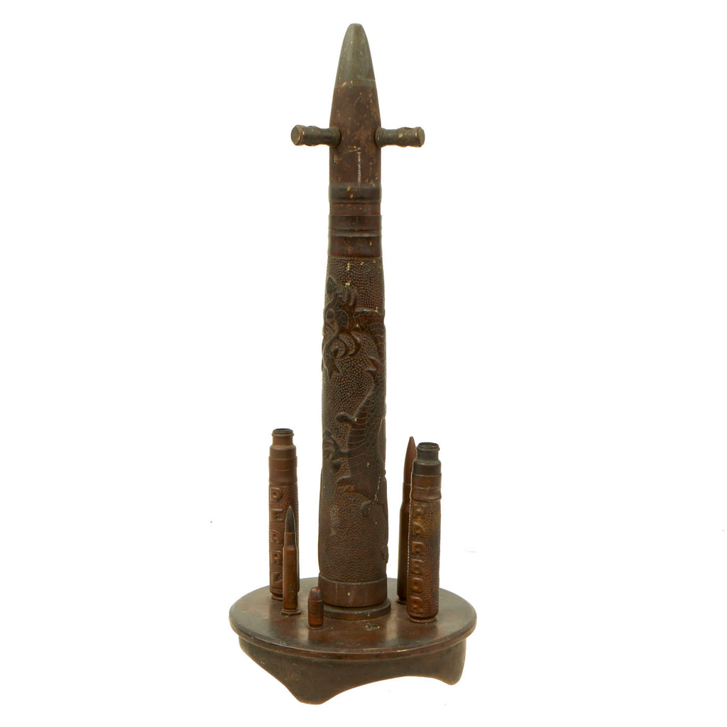 Original U.S. WWII Pearl Harbor Trench Art Lamp - 40mm Bofors Round Original Items