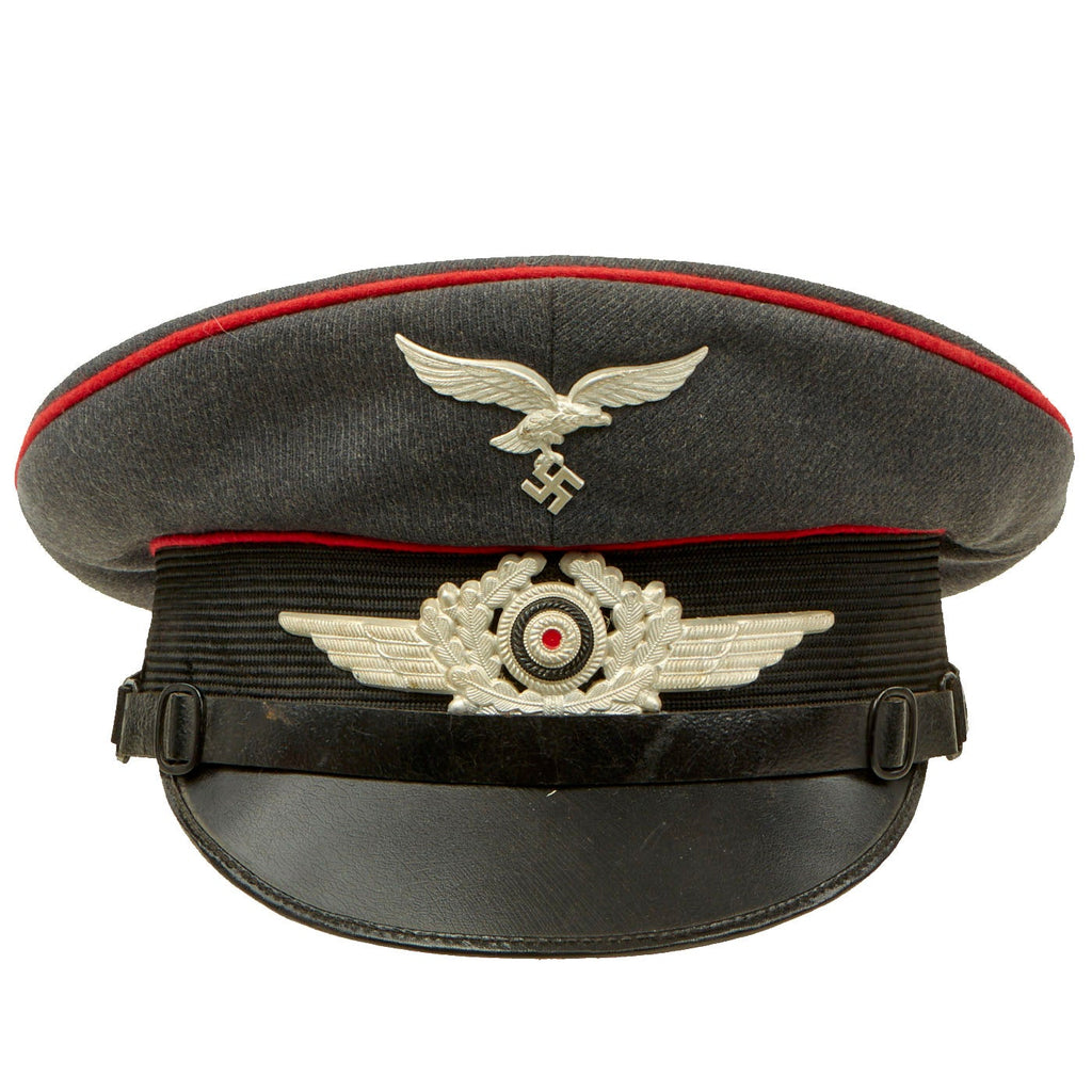 Original German WWII Luftwaffe Flakkorps EM/NCO Schirmmütze Visor Cap by Franz Ritter dated 1939 - Size 58 ½ Original Items