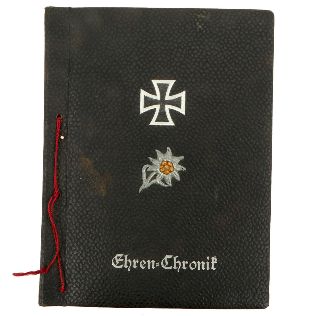 Original German WWII Named Mountain Trooper's “Honor Chronicle” For NSDAP Bad Diesdorf - 148 Photos Original Items