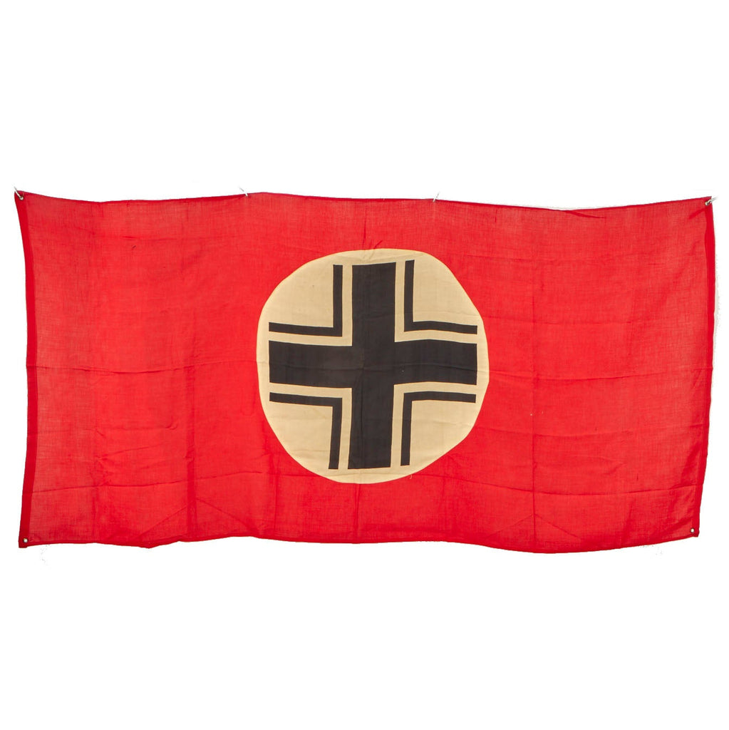 Original German WWII Beam Cross 40" x 77" Panzer Tank Identification Flag - Balkenkreuz Original Items