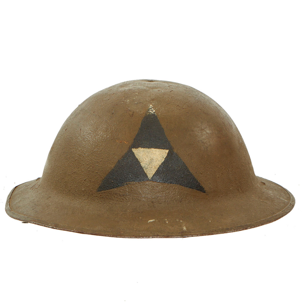 Original WWI U.S. Army III Corps M1917 Doughboy Helmet with Liner and Chinstrap Original Items