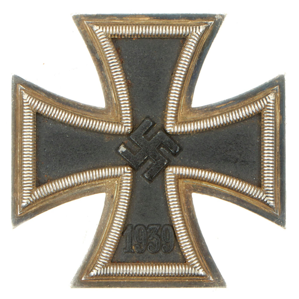 Original German WWII Iron Cross First Class 1939 with Pinback attributed to Fritz Zimmermann of Stuttgart - EKI Original Items